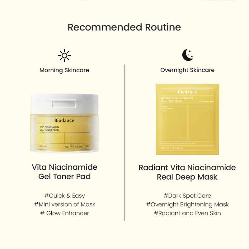Biodance Vita Niacinamide Gel Toner Pads 60 Pads