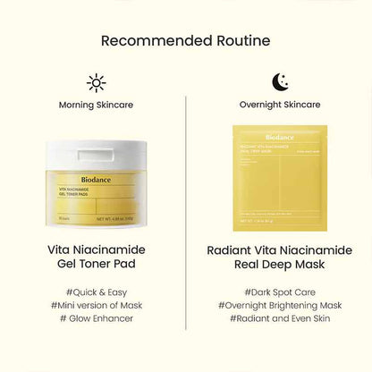 Biodance Vita Niacinamide Gel Toner Pads 60 Pads