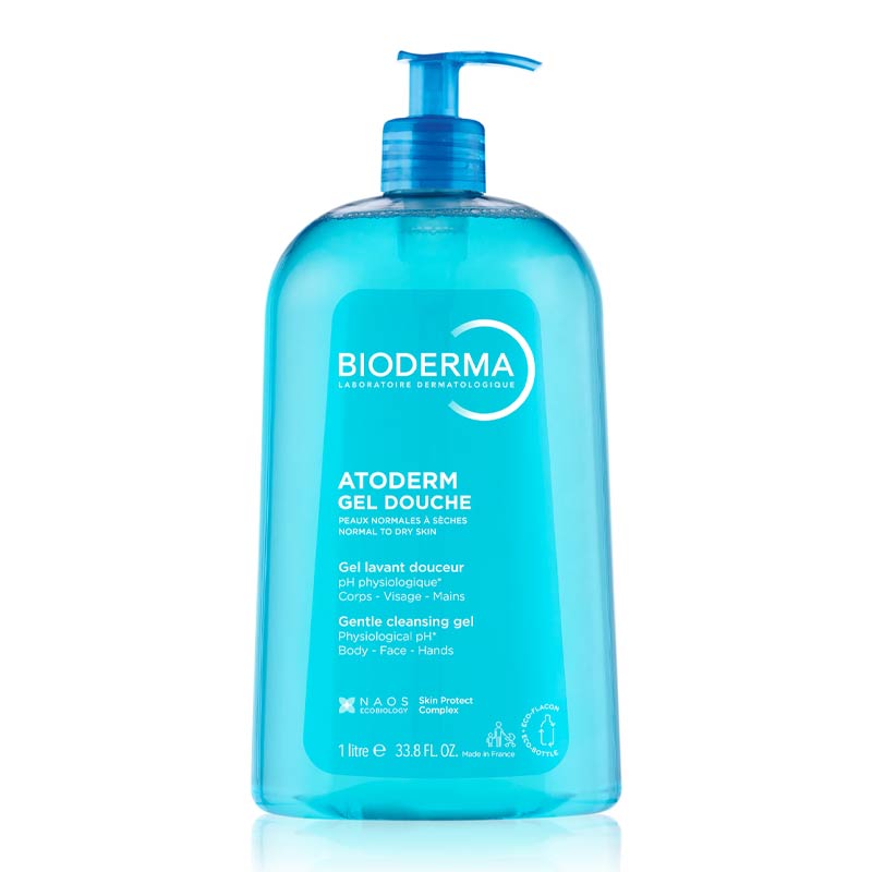Bioderma Atoderm Gentle Cleaning Gel 1 litre pump bottle