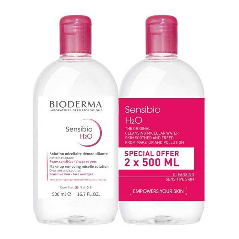 Bioderma | Sensibio H2O | 500ml | Duo Pack | micellar | removes makeup | clean | fresh | balanced | sensitive skin