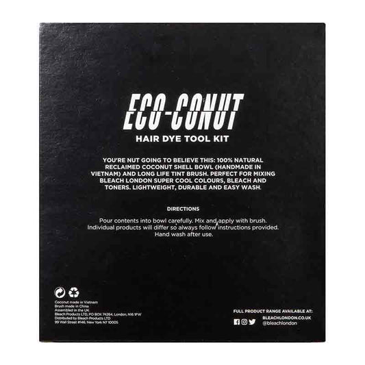 Bleach London Eco Coconut Bowl And Brush Kit | hair | colouring | tool | kit | you | mix | sustainable | blend | apply | hair dye | ease | reusable | bowl | brush | bleaching | dying | routine |  coconut | move | again | sustainability