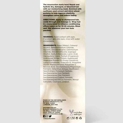 Bleach London Reincarnation Mask | intensely | nourishing | hair | mask | replenishes | replenishing | vital |  hydration | stands | taming | frizz | hydrates | repairs | damaged | bestseller | loving | ingredients | look | feel | good | strengthening | vibe | works | design | repair | rejuvenate | hair | damage | dryness