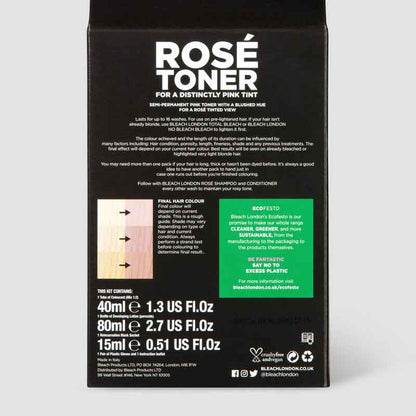 Bleach London Rosé Toner Kit | developed | help | enhance | look | bleached | hair  | while | blonde | hint | pink | kit | achieve | gorgeous | even | tone | lasting | semi-permanent | toner | elevate |  look | light | blushed | banishing | brassy | yellow | tones