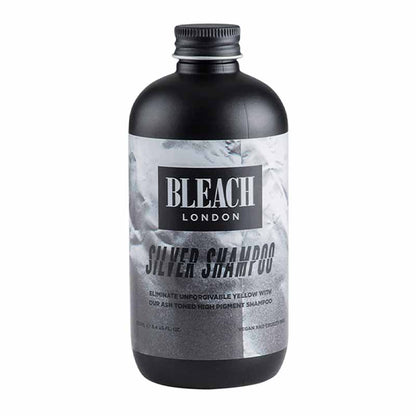 Bleach London Silver Shampoo | hair | care |  designed | most | colour | cleansing | toning | blonde |  cool |  bright | shade | deep | violet  | colour | hint | silver | remove dirt  | oil | scalp | fresh | clean 