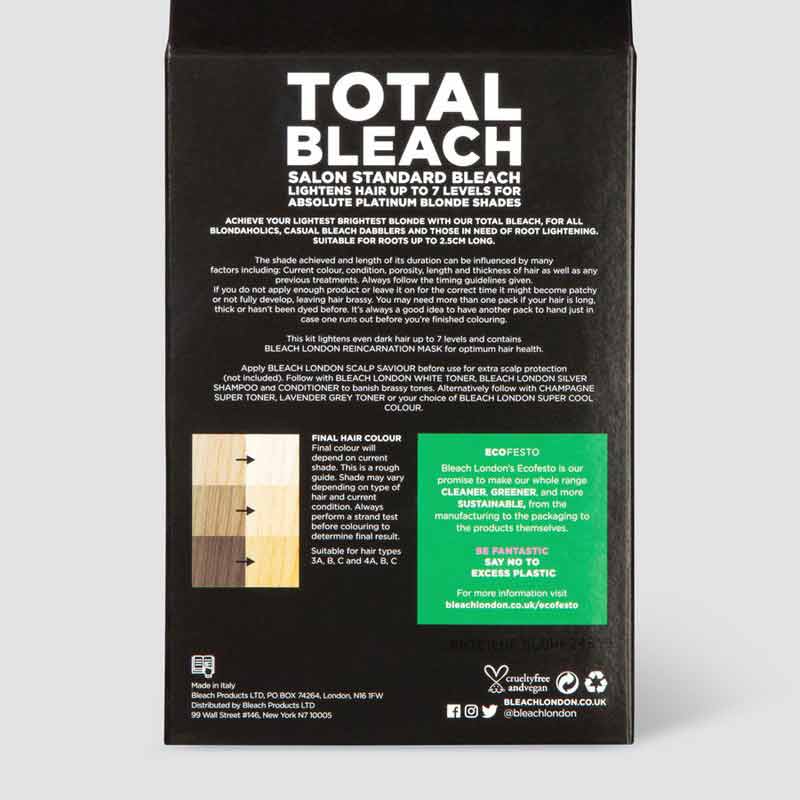 Bleach London Total Bleach Kit | DIY | look | professional | quality | bleach | lighten | lift | removing | pigments | blonde | bleach | brighten | creating | clean 