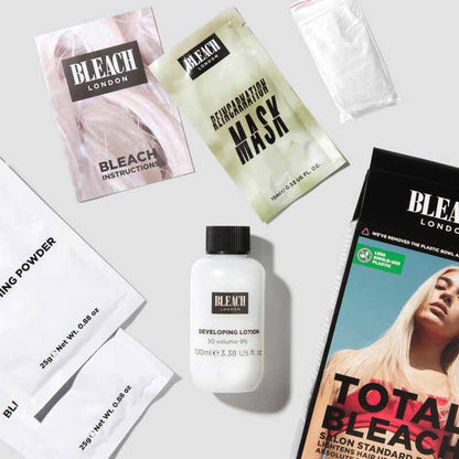 Bleach London Total Bleach Kit | DIY | look | professional | quality | bleach | lighten | lift | remove | pigments | bleach | brighten | creating | clean | mask | lotion | powder 