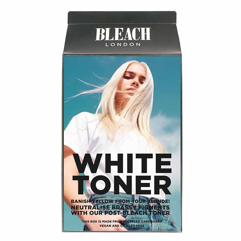 Bleach London White Toner Kit | four-piece|  hair | toning | neutralise | transform | icy | platinum | kit | developing lotion | colourant | mask | gorgeous | blonde |