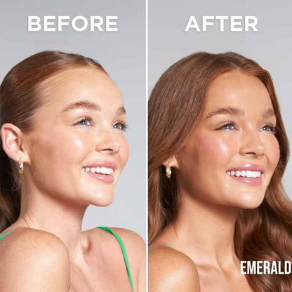Bondi Sands Technocolor Self Tanning Face Serum Emerald Before & After