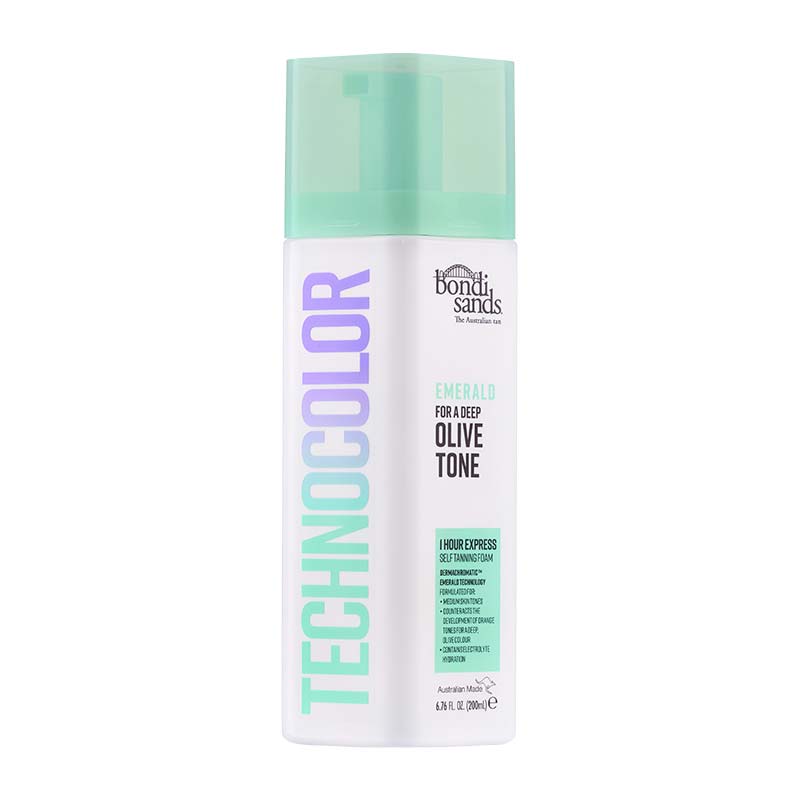 Bondi Sands Technocolour Emerald 1 Hour Express Self Tan | bondi sands | self tan | olive tone tan | medium tan | bondi sands tan | deep tan 