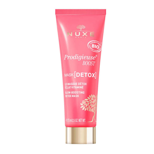 NUXE Prodigieuse® Boost Glow Boosting Detox Mask | sumptuous | gel | mask | eliminates | impurities | improves | texture | skin | natural | origin | detox | | relaxing | moment | self-care | 5 minutes | boost | radiance