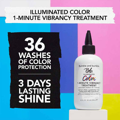 Bumble & bumble | illuminated | colour | vibrancy | treatment | amplifies | high shine | protects | transformative | intense | shine | long-lasting | color protection