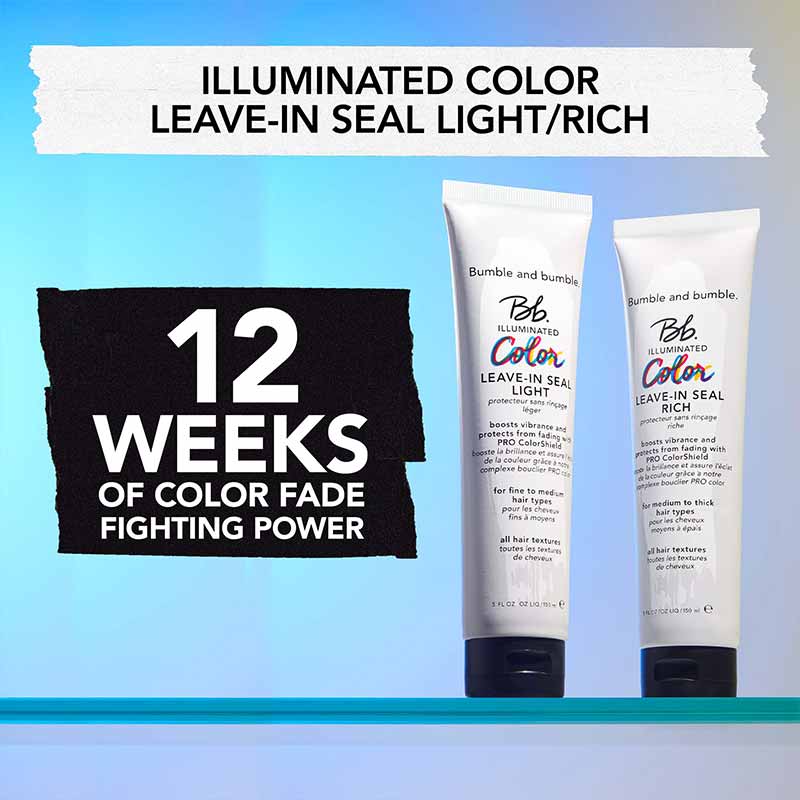 Bumble and bumble | Illuminated Color Leave-In Seal Rich | medium to thick hair | leave-in protector | go-to solution | vibrant | long-lasting color | prevent split ends | reduce frizz | protect against heat | nourishing benefits | essential leave-in seal