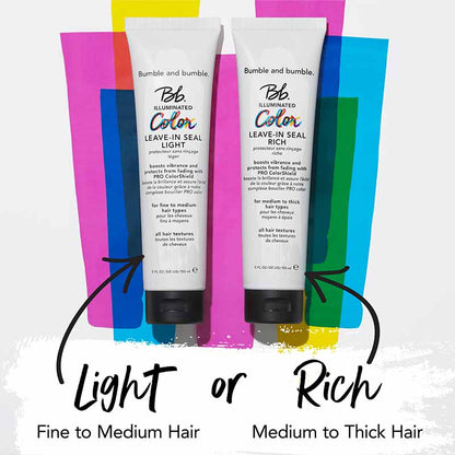 Bumble and bumble | Illuminated Color Leave-In Seal Light | leave-in protector | moisturizes | preserves color | lightweight formula | fading | split ends | frizz | heat protection | good hair day | essential