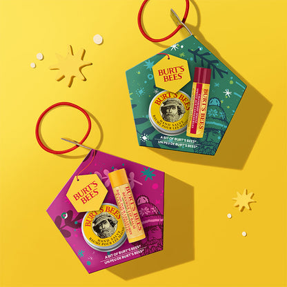 Burts Bees A Bit Of Burt's Bees Cranberry Gift Set | ultimate lip treatment | winter season | nourishing balm set | 100% natural ingredients | smooth and supple lips | subtle scent of cranberry | luxurious touch.