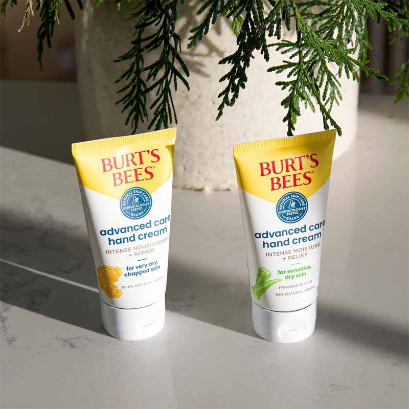 Burt's Bees Advanced Care Hand Cream | Fragrance-free | Shea butter and aloe vera | Instant relief | Intense moisture | 99% natural origin formula
