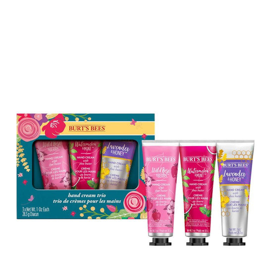 Burt's Bees Hand Cream Trio Spring Gift Set | lavender and mint hand cream | wild berry hand cream | watermelon hand cream | natural hand cream