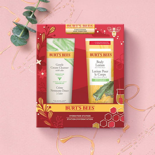 Burt’s Bees | Hydration Station | thirst-quenching gift set | lips and body | intense hydration | cleanser | body lotion | lip balm | skincare lover