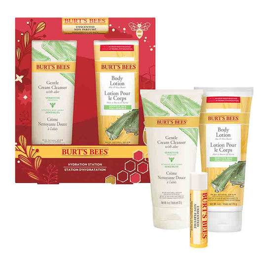 Burt’s Bees | Hydration Station | thirst-quenching gift set | lips and body | intense hydration | cleanser | body lotion | lip balm | skincare lover