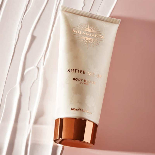 Bellamianta Butter Me Up Body Butter | oil-free | hydration | smooth | soft | skin | moisturize | highlight | soak | rich | Shea and Cocoa Butter