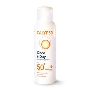 Calypso Once A Day Lotion SPF 50 | All-Day Protection | One Application | 8-Hour Sun Protection | UVA and UVB Protection | Developed for All-Day Sun Safety | Water-Resistant Formula | Activated in 15 Minutes | Full Sun Protection