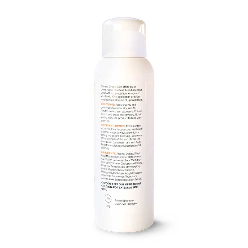 Calypso Once A Day Lotion SPF 50 | All-Day Protection | One Application | 8-Hour Sun Protection | UVA and UVB Protection | Developed for All-Day Sun Safety | Water-Resistant Formula | Activated in 15 Minutes | Full Sun Protection