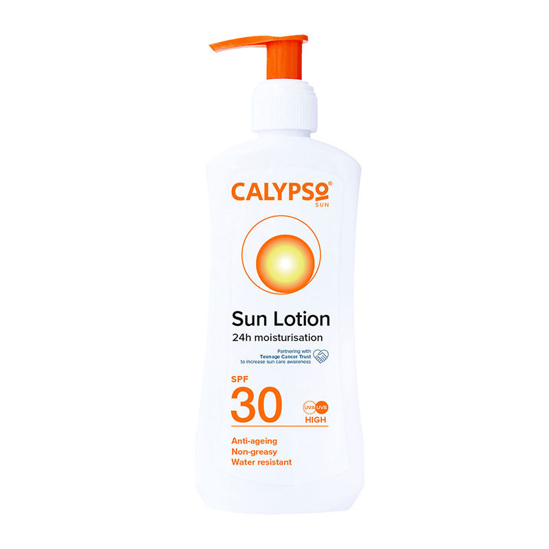 Calypso | Paraben Free | Lotion | SPF 30 | broad spectrum | sun protection | photostable formula | maintains | protection | sun safe | summer | sunscreen | non-greasy formula | gentle | moisturisers | protect | nourish