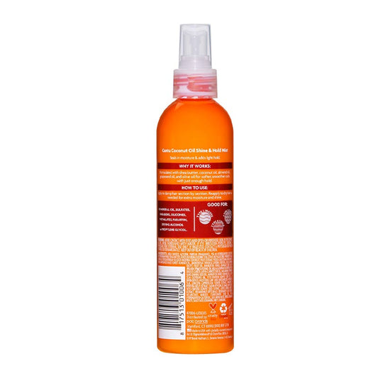 Cantu coconut oil shine & hold mist | Natural curl | Add curl definition | Bounce and revive curls | Moisturise and renew