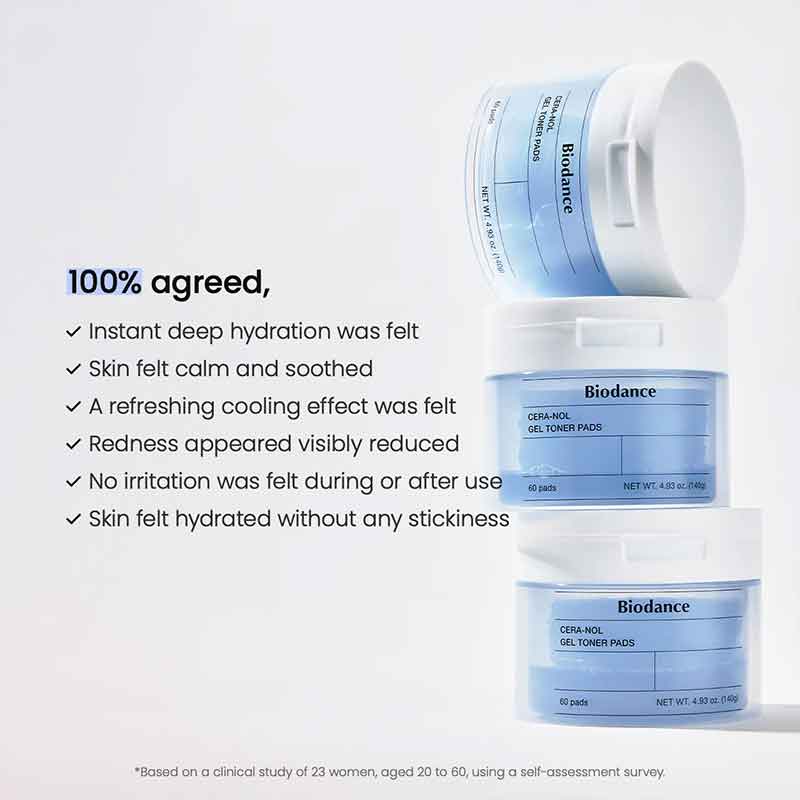 Biodance Cera-nol Gel Toner Pads 60 Pads