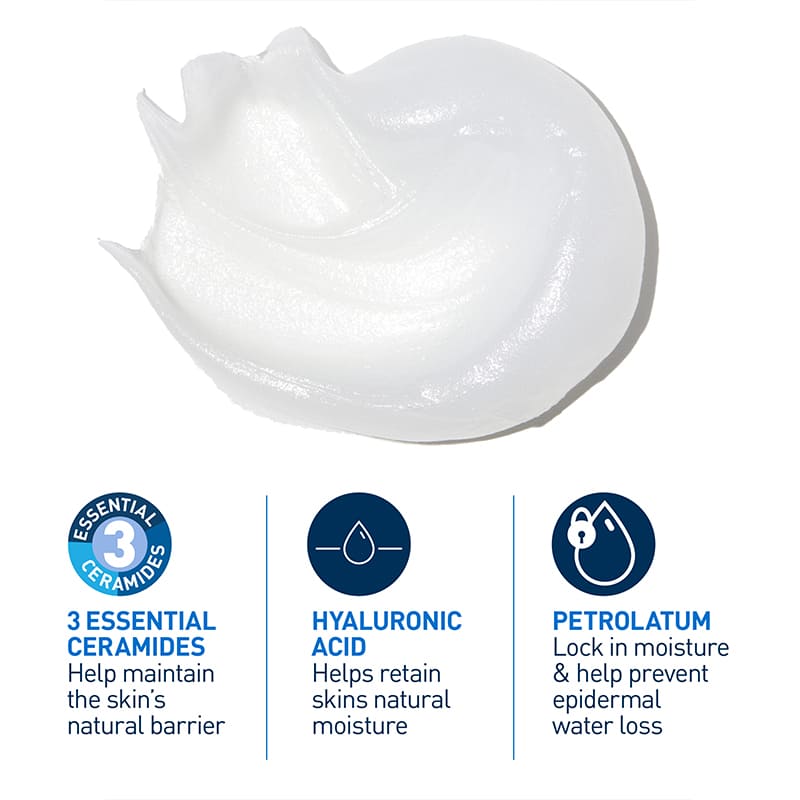 CeraVe, Advanced Repair Ointment, hyaluronic acid, locks in moisture, maintain skin's natural barrier