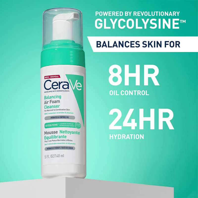 CeraVe Balancing Air Foam Facial Cleanser Claims, hydrating cleanser for oily skin
