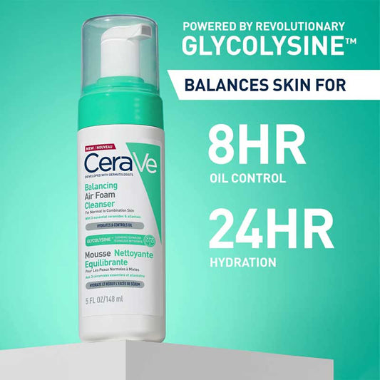CeraVe Balancing Air Foam Facial Cleanser Claims, hydrating cleanser for oily skin