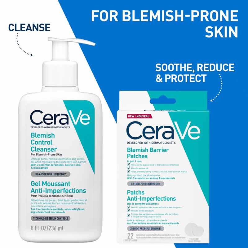 CeraVe skincare routine for blemish prone skin