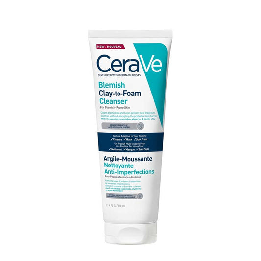 CeraVe Blemish Control Clay to Foam Cleanser For Blemish Prone Skin 118ml