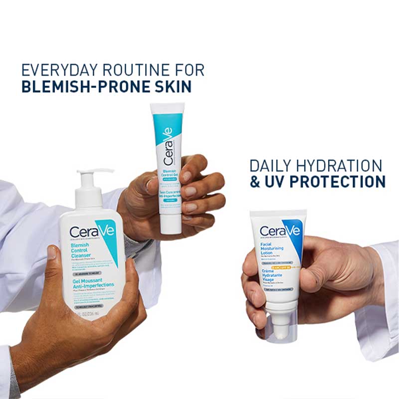 CeraVe, Blemish Control Essentials Gift Set, perfect, every day, AM PM cream, day and night routine, blemish prone, hydration, UV protection  