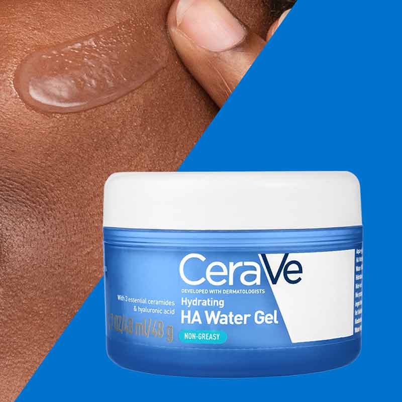 CeraVe Hydrating Hyaluronic Acid Water Gel Moisturiser Texture on skin