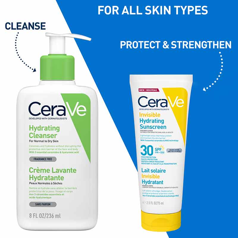 CeraVe Invisible Hydrating Sunscreen SPF 30 Routine