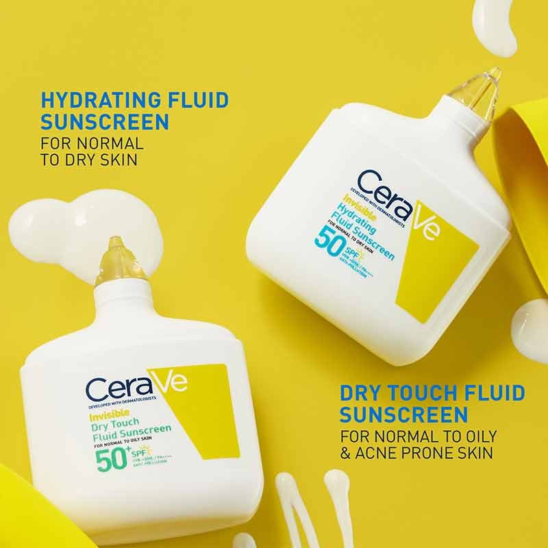 CeraVe Invisible Hydrating Fluid Face Sunscreen SPF 50