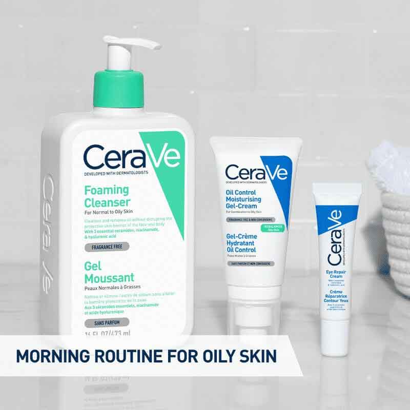 CeraVe, Oil Control Gel-Cream Moisturiser, cerave skincare products, morning skin care routine