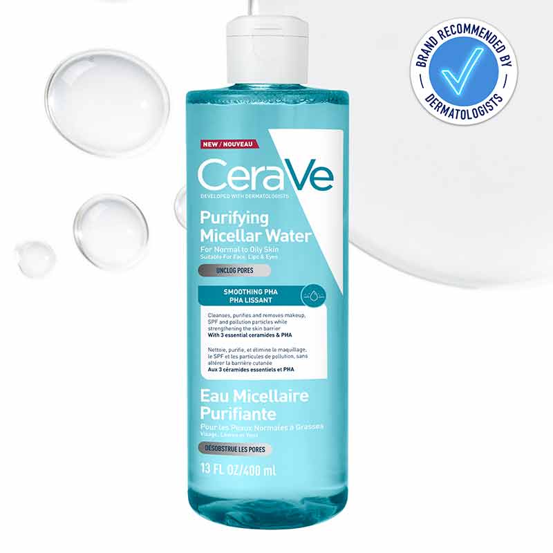 CeraVe Purifying Micellar Water Cleanser For Normal to Oily Skin