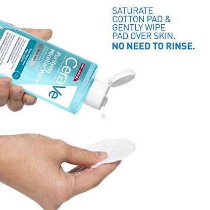 how to use the CeraVe Purifying Micellar Water Cleanser