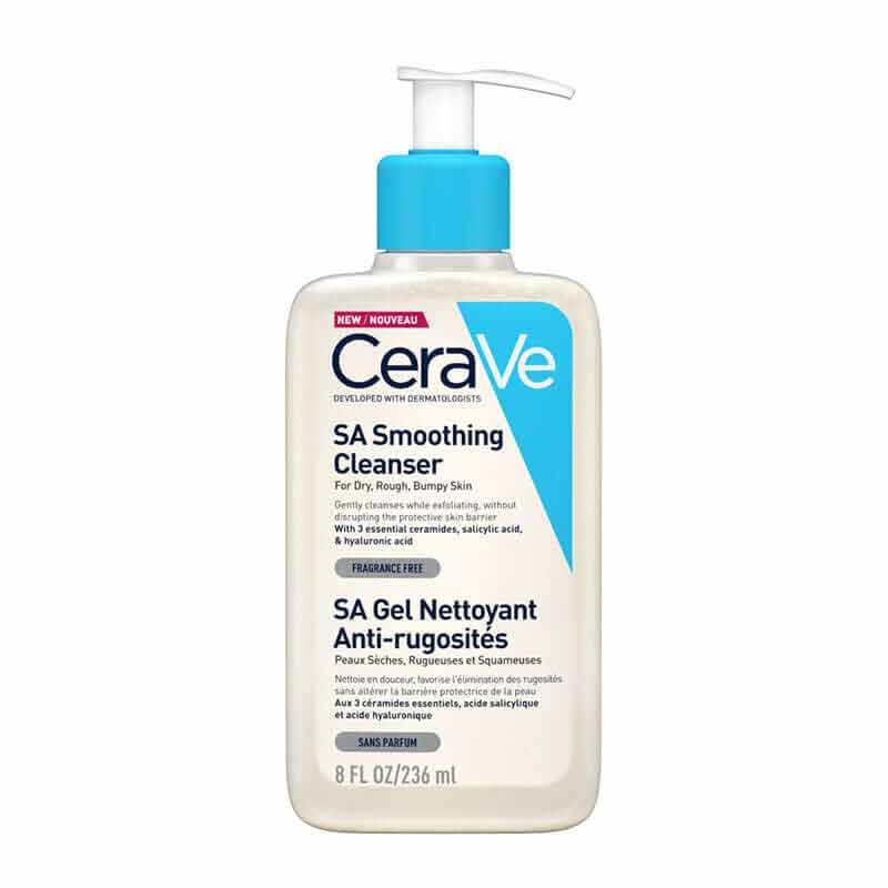 CeraVe SA Smoothing Cleanser For Dry, Rough, Bumpy Skin, Keratosis Pilaris, Face Wash