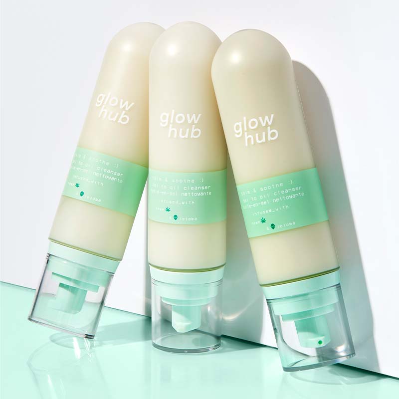 Glow Hub Calm & Soothe Gel to Oil Cleanser | face wash | glow hub | hydrating cleanser | cleanser | moisturising face wash 