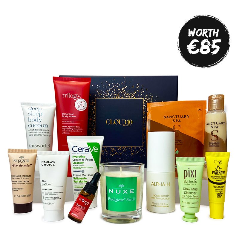  Cloud 10 | Beauty | #FestiveTreats | Gift Box | 12 products | NUXE | Paula’s Choice | Trilogy | Cerave | Alpha-H | Limited Edition Gift Box | beauty treats | finest skincare | pampering products | self-care 