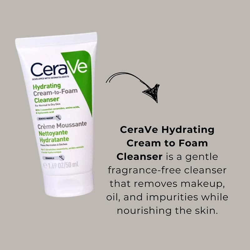 CeraVe Hydrating Cream To Foam Cleanser, cerave face wash