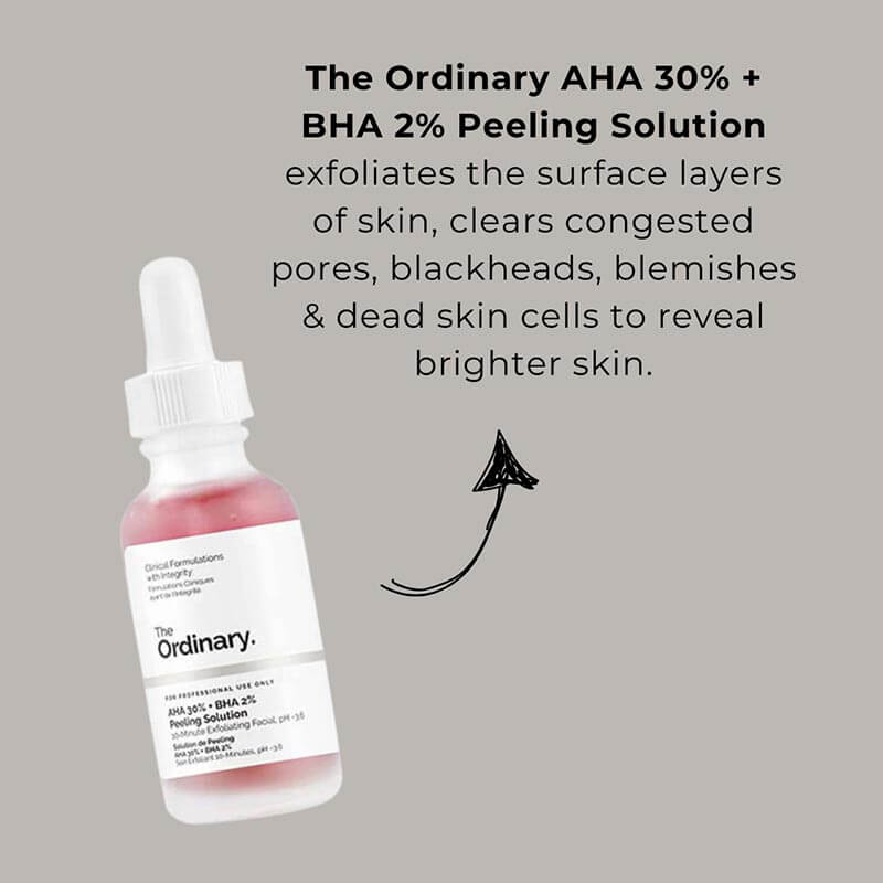 The Ordinary AHA 30% + BHA 2% Peeling Solution, facial peel, facial exfoliant