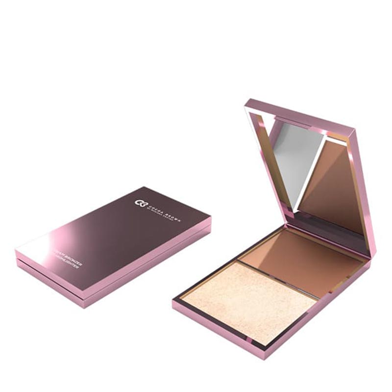  Cocoa Brown |Glow | Gift Set | self tan | mousse | Applicator Mitt | Bronzer | Highlighter | Palette | double ended | brush