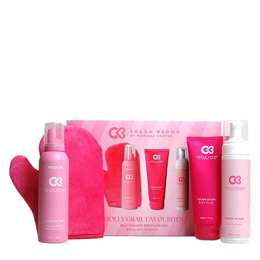Cocoa Brown Holly Grail Favourites Self Tan & Bodycare Gift Set White Background