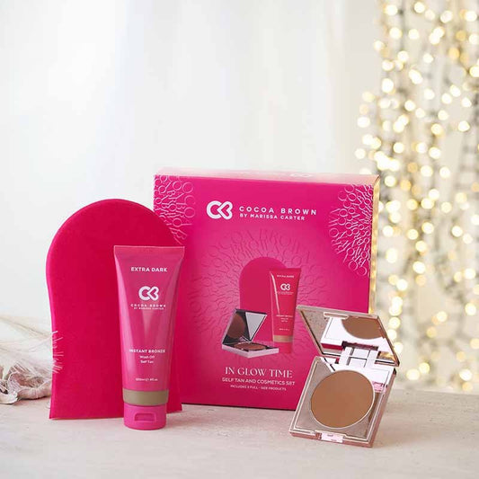 Cocoa Brown In Glow Time Self Tan Gift Set Twinkle Background