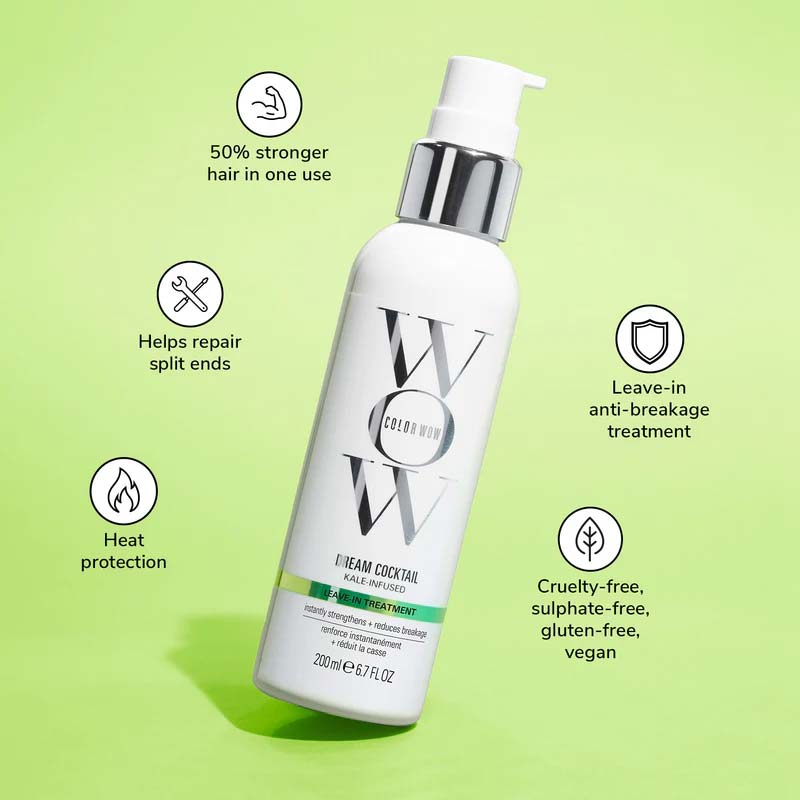 Color Wow, Color Wow Kale Cocktail Bionic Tonic Leave In Treatment For Damaged Hair, Repair Split Ends
