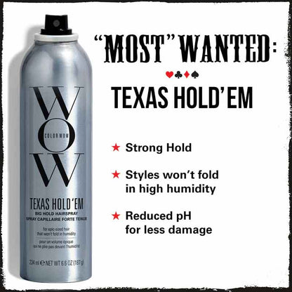 Color Wow Texas Hold ‘em Big Hold Hairspray Key Benefits Image